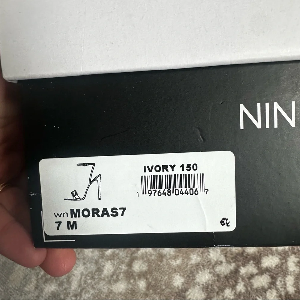 NIB- Nine West Moras Bridal Embellished Strappy Stiletto Sandals - Picture 6 of 6